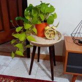 میز عسلی حصیری چهار پایه