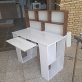 میزتحریر وکتابخونه ترکیبی دورنگ