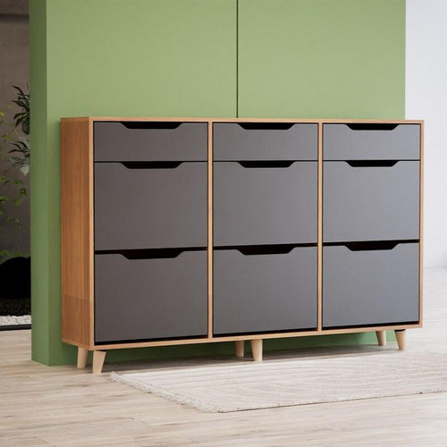 جاکفشی پایه دار داشبوردی کشودار شش درب (ام دی اف) MDF